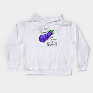 Eggplant Friend Kids Hoodie